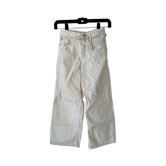 Zara Kids White Wide Leg Jeans - Size 8 - Picture 1 of 5